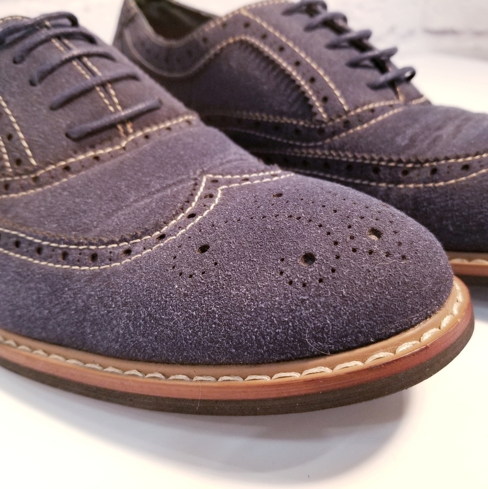 Ferro Aldo Men's Purple "suede" Wingtips